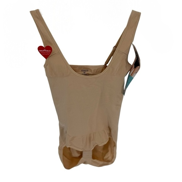 ASSETS by SPANX Women's Shaping Open-Bust Panty Bodysuit Size 1X beige NWT - Picture 1 of 11